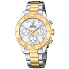 Ρολόι Festina Boyfriend F20604/1 Με Ασημί-Χρυσό Μπρασελέ & Λευκό Καντράν
