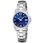 Γυναικείο Ρολόι Festina Classics F20049/5 Με Ασημί Μπρασελέ & Μπλε Καντράν