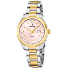 Ρολόι Festina Classics F20739/2 Με Ασημί-Χρυσό Μπρασελέ & Ροζ Καντράν