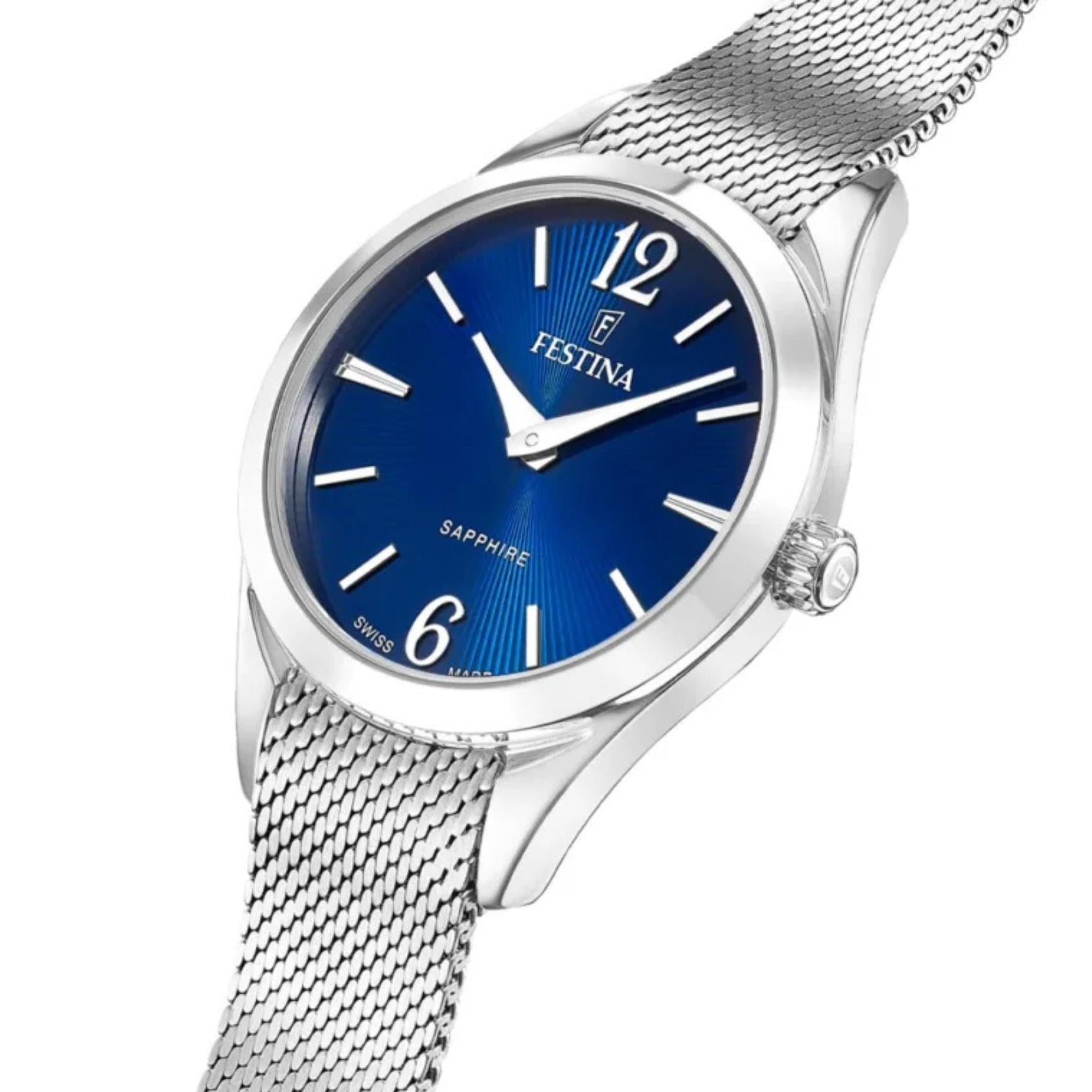 Μπλε καντράν ρολογιού Festina Grace F20076/3 διαμέτρου 32mm