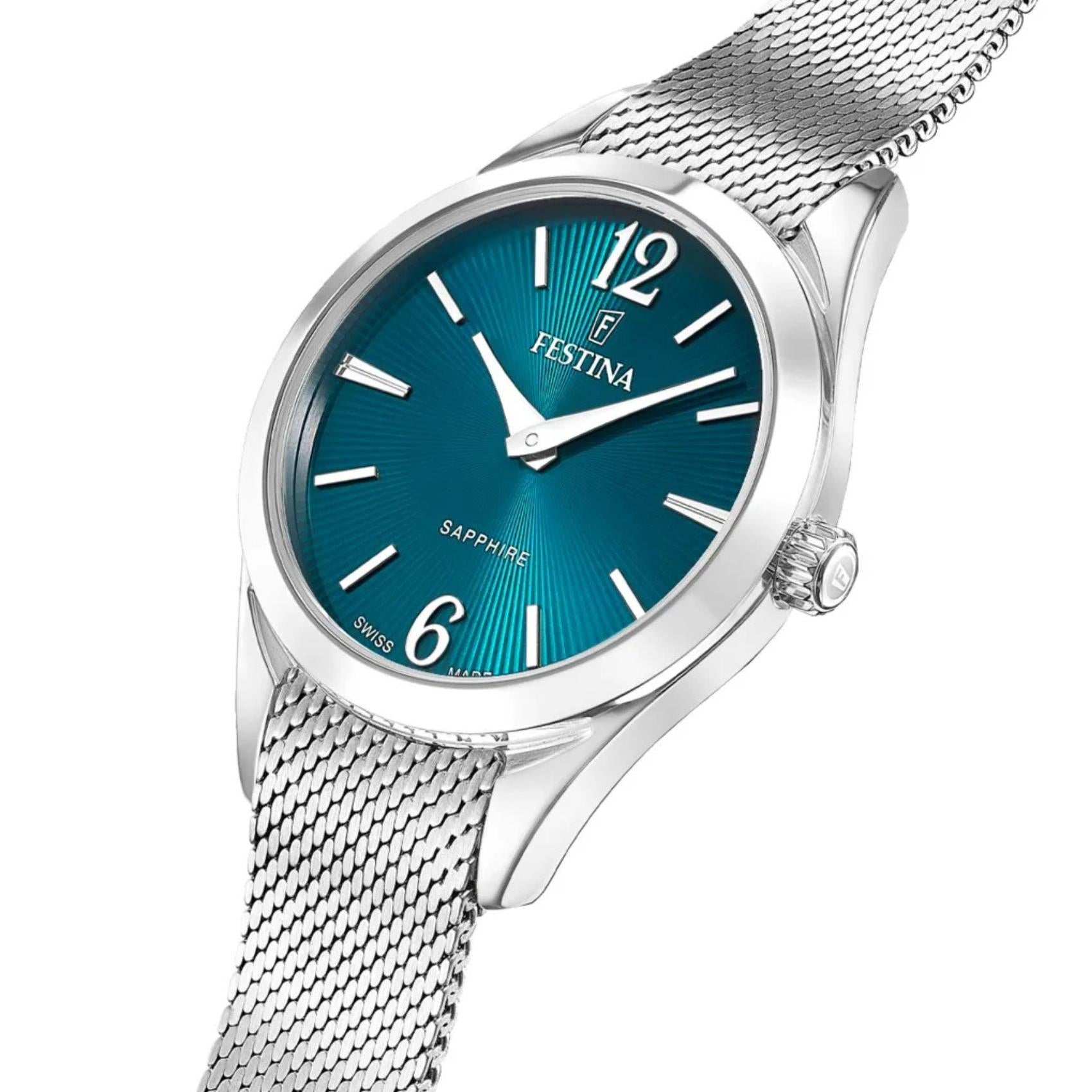 Πράσινο καντράν ρολογιού Festina Grace F20076/4 διαμέτρου 32mm
