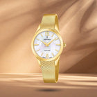 Ρολόι Festina Grace F20077/1 Με Χρυσό Μπρασελέ & Λευκό Καντράν