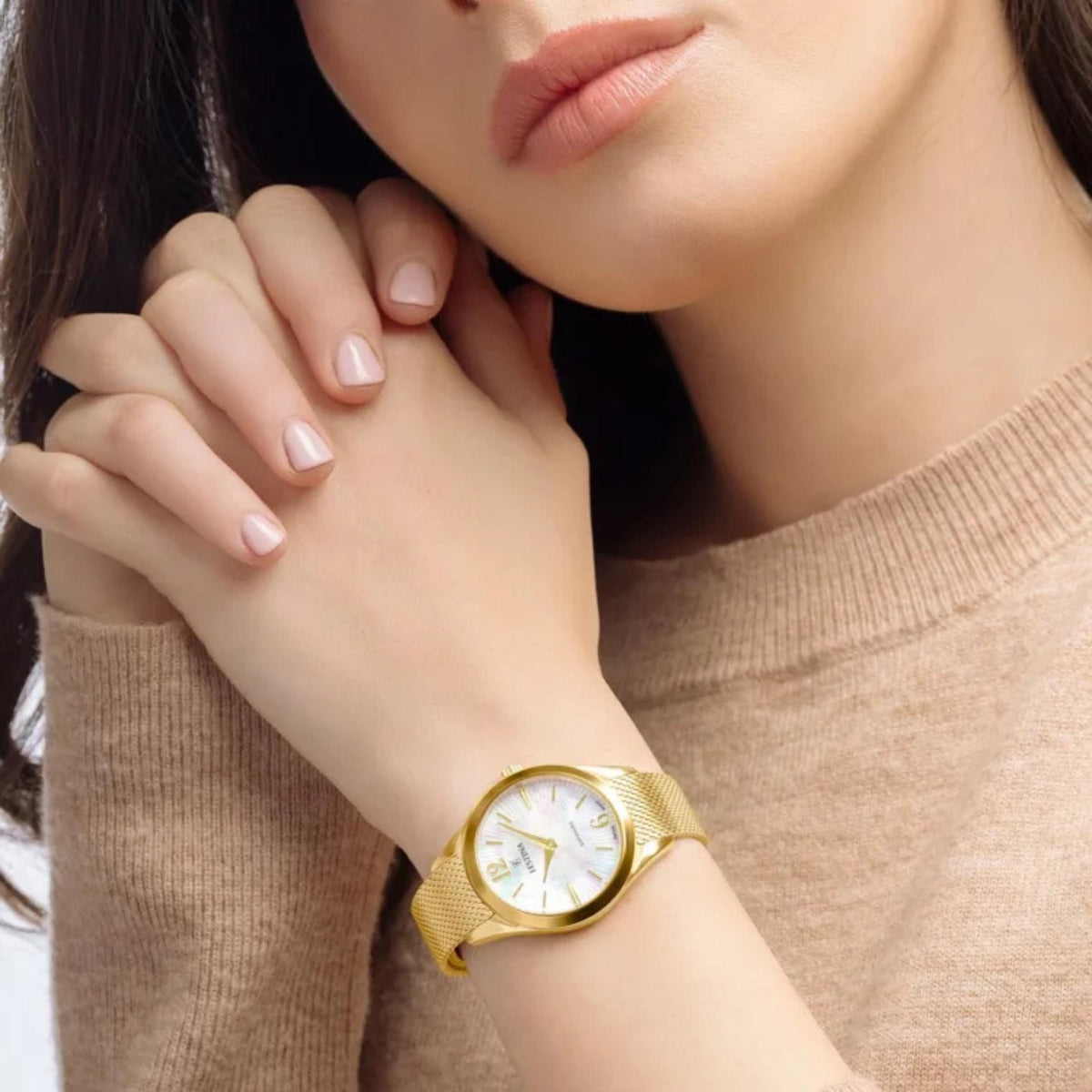 Ρολόι Festina Grace F20077/1 Με Χρυσό Μπρασελέ & Λευκό Καντράν