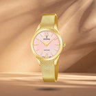 Ρολόι Festina Grace F20077/2 Με Χρυσό Μπρασελέ & Ροζ Καντράν