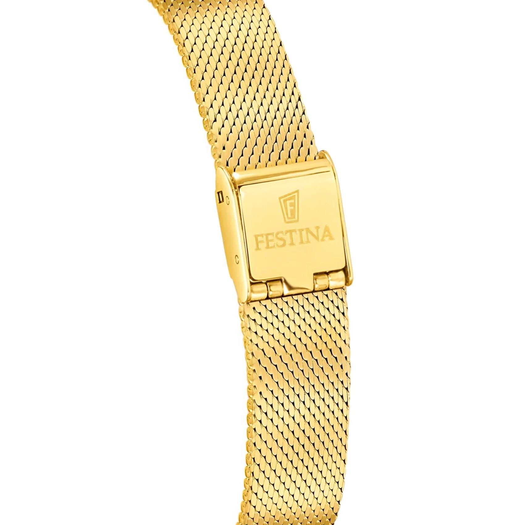 Χρυσό ατσάλινο μπρασελέ ρολογιού Festina Grace F20077/2