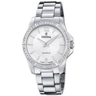 Ρολόι Festina Mademoiselle F20593/1 Με Ασημί Μπρασελέ & Ασημί Καντράν