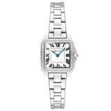 Γυναικείο ρολόι Gant Seneca Bijou G193101 με ασημί ατσάλινο μπρασελέ, λευκό τετράγωνο καντράν 22.5mm με ζιργκόν.