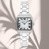 Γυναικείο ρολόι Gant Seneca MID 3 G206101 με ασημί μπρασελέ και λευκό τετράγωνο καντράν