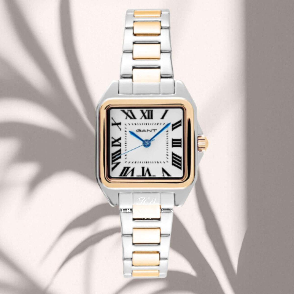 Ρολόι Gant Seneca MID 3 G206102 Τετράγωνο Με Δίχρωμο Μπρασελέ Και Λευκό Καντράν