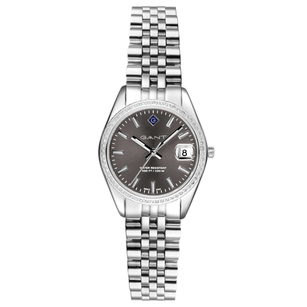 Γυναικείο ρολόι Gant Sussex Mini Bijou G181101 με ασημί μπρασελέ και γκρι καντράν 28mm με ζιργκόν.
