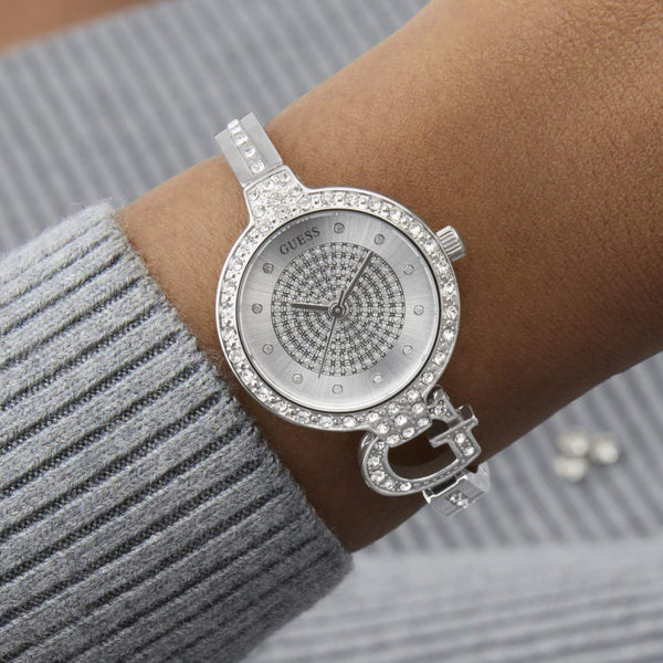 Ρολόι Guess Giselle GW0929L1 με Ασημί Μπρασελέ