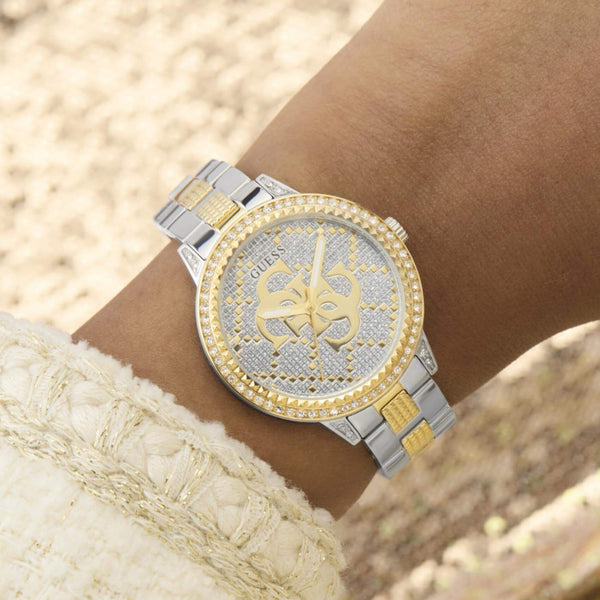 Ρολόι Guess G Lace GW0944L3 με Δίχρωμο Μπρασελέ