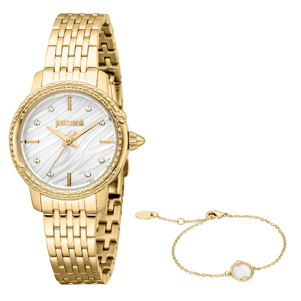 Ρολόι Just Cavalli Euforia Snake JC1L336M0055 Με Χρυσό Μπρασελέ