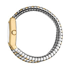 Ρολόι Just Cavalli Signature Snake Splora JC1L394M0055 Με Δίχρωμο Μπρασελέ & Ασημί Καντράν