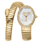 Ρολόι Just Cavalli Signature Snake Velina JC1L353M0025 Με Χρυσό Μπρασελέ
