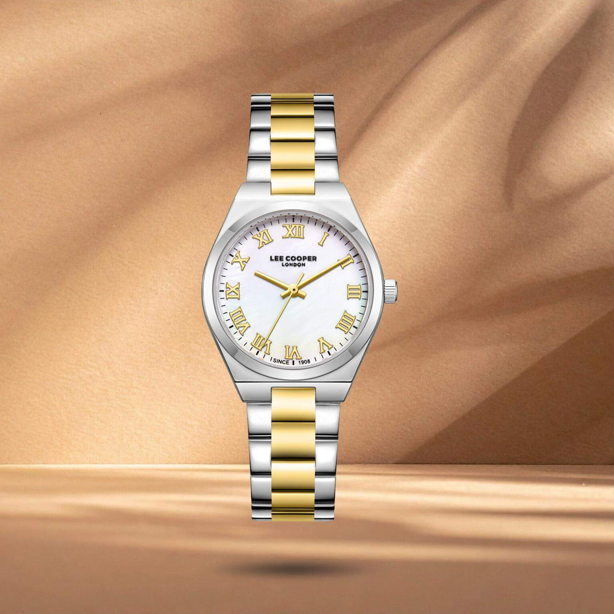 Γυναικείο ρολόι Lee Cooper Ladies LC08298.230 με χρυσούς δείκτες και κάσα 30 mm σε στρογγυλό σχήμα.