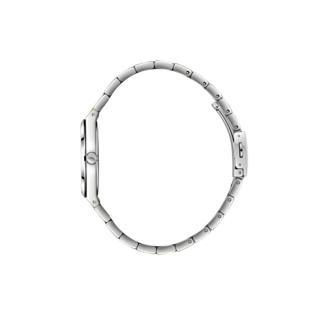 Πλάγια όψη από γυναικείο ρολόι Lee Cooper Ladies LC08298.230 με δίχρωμο μπρασελέ από ανοξείδωτο ατσάλι.