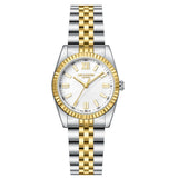 Γυναικείο ρολόι Lee Cooper Ladies LC08303.220 με δίχρωμο ατσάλινο μπρασελέ, λευκό φίλντισι καντράν και κάσα 30 mm σε στρογγυλό σχήμα.