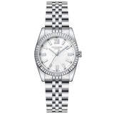Γυναικείο ρολόι Lee Cooper Ladies LC08303.320 με ασημί ατσάλινο μπρασελέ, λευκό φίλντισι καντράν και κάσα 30 mm σε στρογγυλό σχήμα.