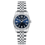 Γυναικείο ρολόι Lee Cooper Ladies LC08303.390 με ασημί ατσάλινο μπρασελέ, μπλε καντράν και κάσα 30 mm σε στρογγυλό σχήμα.