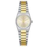 Γυναικείο ρολόι Lee Cooper Ladies LC08362.210 με δίχρωμο μπρασελέ και χρυσό καντράν 25mm με χρυσούς δείκτες.