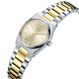 Χρυσό καντράν 25mm του γυναικείου ρολογιού Lee Cooper Ladies LC08362.210 με χρυσούς δείκτες.