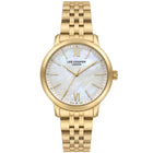 Ρολόι Lee Cooper Ladies LC08371.120 Με Χρυσό Μπρασελέ & Λευκό Καντράν