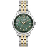 Γυναικείο ρολόι Lee Cooper Ladies LC08371.270 με δίχρωμο μπρασελέ και πράσινο καντράν 32mm.