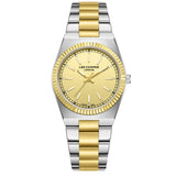 Γυναικείο ρολόι Lee Cooper Ladies LC08375.210 με δίχρωμο ατσάλινο μπρασελέ, χρυσό καντράν και κάσα 31 mm.
