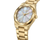 Ρολόι Lee Cooper Ladies LC08378.130 Με Χρυσό Μπρασελέ & Λευκό Φίλντισι Καντράν