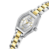 Καντράν από γυναικείο ρολόι Lee Cooper Ladies LC08391.230 σε ασημί χρώμα με χρυσούς δείκτες και κάσα 22 mm σε οβάλ σχήμα.