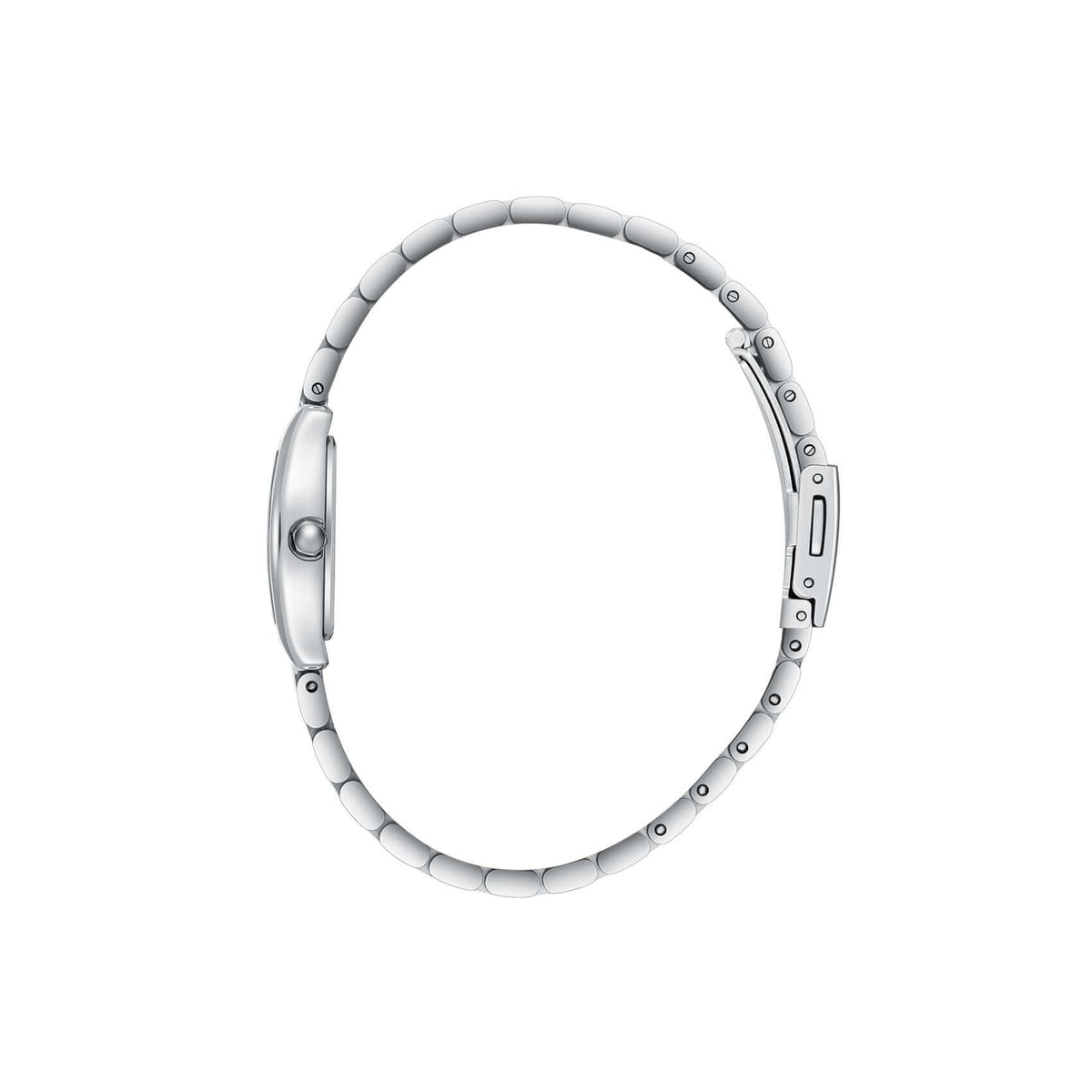 Πλάγια όψη από γυναικείο ρολόι Lee Cooper Ladies LC08391.230 με δίχρωμο μπρασελέ από ανοξείδωτο ατσάλι.