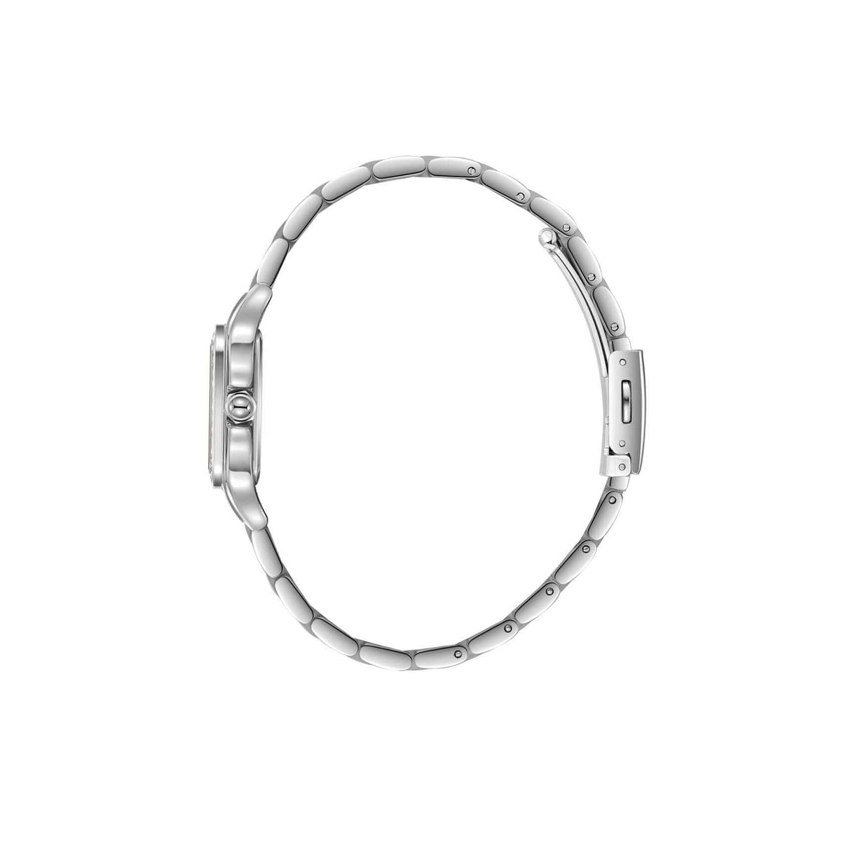 Πλάγια όψη από γυναικείο ρολόι Lee Cooper Ladies LC08398.230 με δίχρωμο μπρασελέ από ανοξείδωτο ατσάλι.