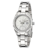 Γυναικείο ρολόι Maserati Competizione R8853100503 με ασημί μπρασελέ, ασημί καντράν με ζιργκόν και κάσα 31mm, σε minimal φωτογράφιση που αναδεικνύει την κομψότητα και τη λάμψη του.