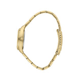 Φωτογραφία του Maserati Competizione R8853100506 που αναδεικνύει το χρυσό μπρασελέ και την επίχρυση κάσα των 31mm.