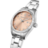 Φωτογραφία του ασημί μπρασελέ από ανοξείδωτο ατσάλι του Maserati Competizione R8853100509 που αναδεικνύει την ποιότητα του μετάλλου.