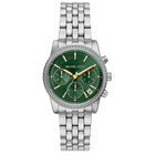 Ρολόι Michael Kors Bryant MK7583 με Ασημί Μπρασελέ και Πράσινο Καντράν