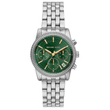 Γυναικείο ρολόι Michael Kors Bryant MK7583 με ασημί μπρασελέ, πράσινο καντράν 35mm και λαμπερά ζιργκόν.