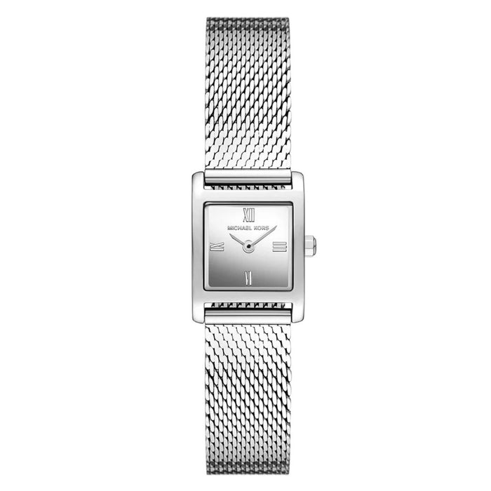 Γυναικείο ρολόι Michael Kors Georgie MK4961 με ασημί ατσάλινο μπρασελέ, ασημί τετράγωνο καντράν και κάσα 19mm
