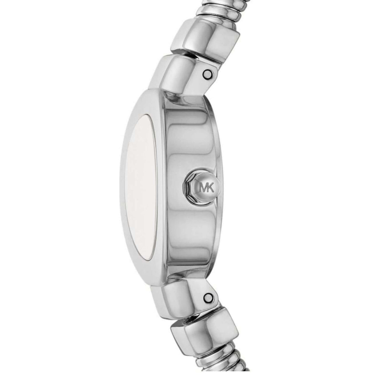 Λήψη του γυναικείου ρολογιού Michael Kors Gramercy MK7529, με έμφαση στο προφίλ της κάσας 21mm