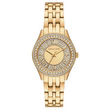 Γυναικείο ρολόι Michael Kors Harlowe MK4974 με χρυσό ατσάλινο μπρασελέ, χρυσό καντράν με ζιργκόν και κάσα 33mm 