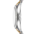 Γυναικείο Ρολόι Michael Kors Harlowe MK7654 με Ασημί-Χρυσό Μπρασελέ & Πράσινο Καντράν