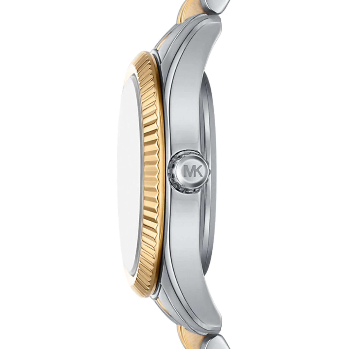 Σετ ρολόι με βραχιόλια Michael Kors Lexington MK4815 Set με δίχρωμο ατσάλινο μπρασελέ σε ασημί-χρυσό χρώμα και ασημί καντράν 26mm με ζιργκόν.