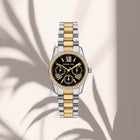Γυναικείο Ρολόι Michael Kors Lexington MK4925 Με Ασημί-Χρυσό Μπρασελέ & Μαύρο Καντράν
