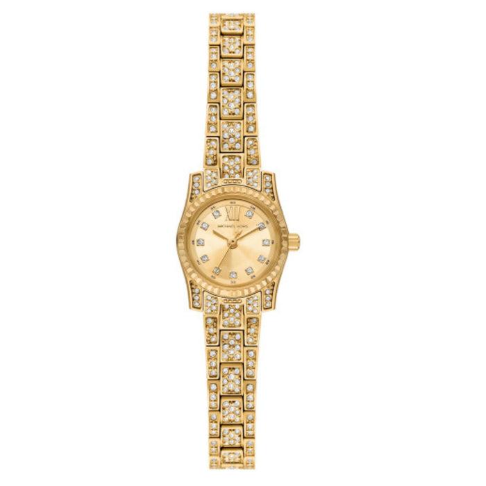 Γυναικείο ρολόι Michael Kors Lexington MK4980 με χρυσό μπρασελέ, χρυσό καντράν με διακριτικά ζιργκόν και κάσα 19mm