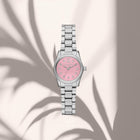 Γυναικείο Ρολόι Michael Kors Lexington MK4996 Με Ασημί Μπρασελέ & Ροζ Καντράν