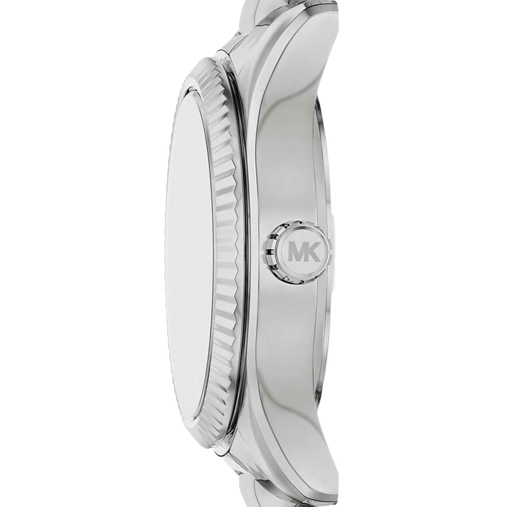 Ασημί ατσάλινο μπρασελέ ρολογιού Michael Kors Lexington MK4996