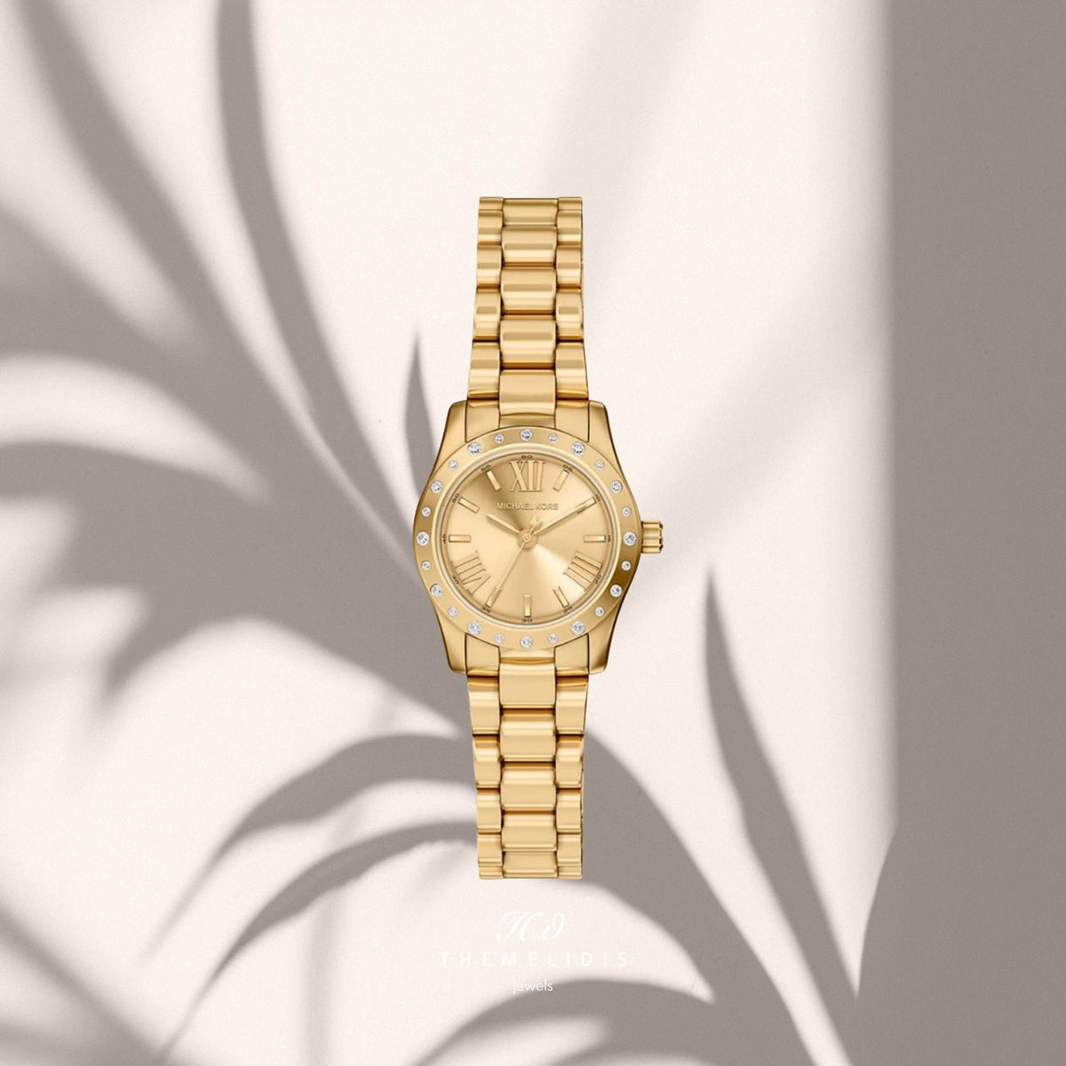 Γυναικείο ρολόι Michael Kors Lexington Set MK4992SET με χρυσό μπρασελέ, χρυσό καντράν 26mm με στεφάνι ζιργκόν