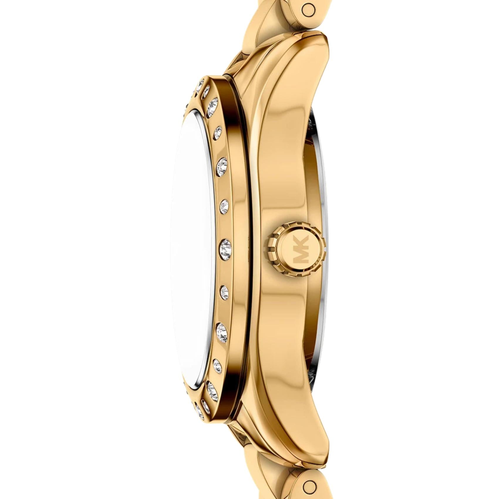 Χρυσό ατσάλινο μπρασελέ ρολογιού Michael Kors Lexington Set MK4992SET