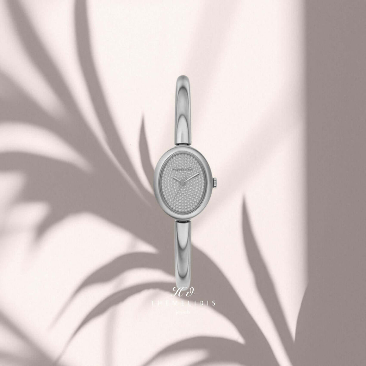 Γυναικείο ρολόι Michael Kors Maude MK7595 με ασημί μπρασελέ από ανοξείδωτο ατσάλι και ασημί καντράν 21mm.